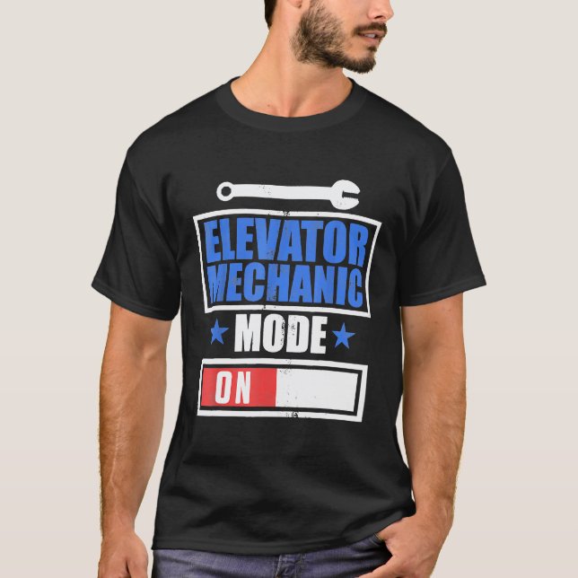 Elevator Mechanic Maintenance Study Technician T-Shirt (Front)