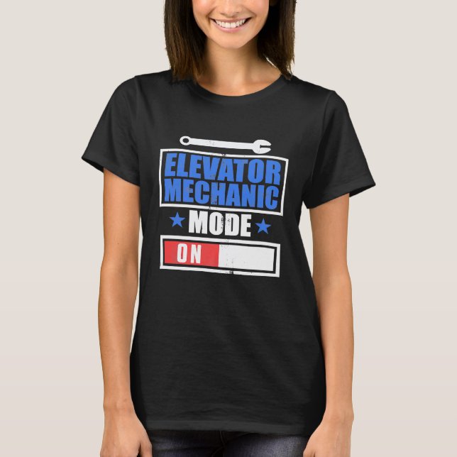 Elevator Mechanic Maintenance Study Technician T-Shirt (Front)