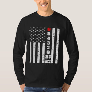 Elevator Mechanic Maintenance Usa Flag Number Tech T-Shirt