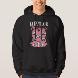 Elevator Mechanic Wife Love Heart Mothers Day 1 Hoodie