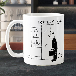 Elevator or Lift in a Lottery Headquarters Cartoon Coffee Mug