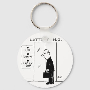 Elevator or Lift in a Lottery Headquarters Cartoon Key Ring