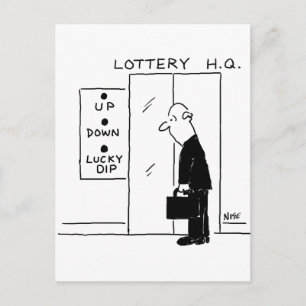 Elevator or Lift in a Lottery Headquarters Cartoon Postcard