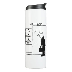 Elevator or Lift in a Lottery Headquarters Cartoon Thermal Tumbler