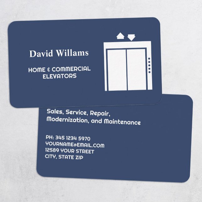 Elevator Repair Business Card (Elevator Repair Business Cards)