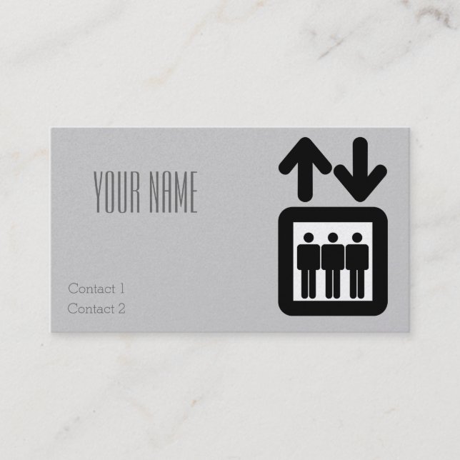 elevator sign business card (Front)