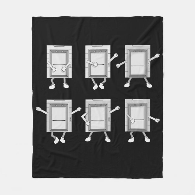 Elevator Technician Gift Men Elevator Mechanic Fleece Blanket (Front)
