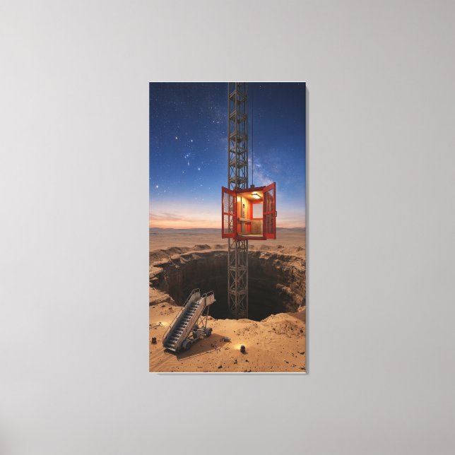 Elevator to Mars at 9 PM Canvas Print (Front)