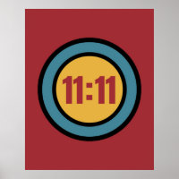 Eleven Eleven 11:11 Angel number Poster