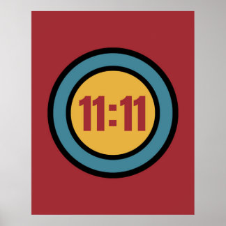 Eleven Eleven 11:11 Angel number Poster