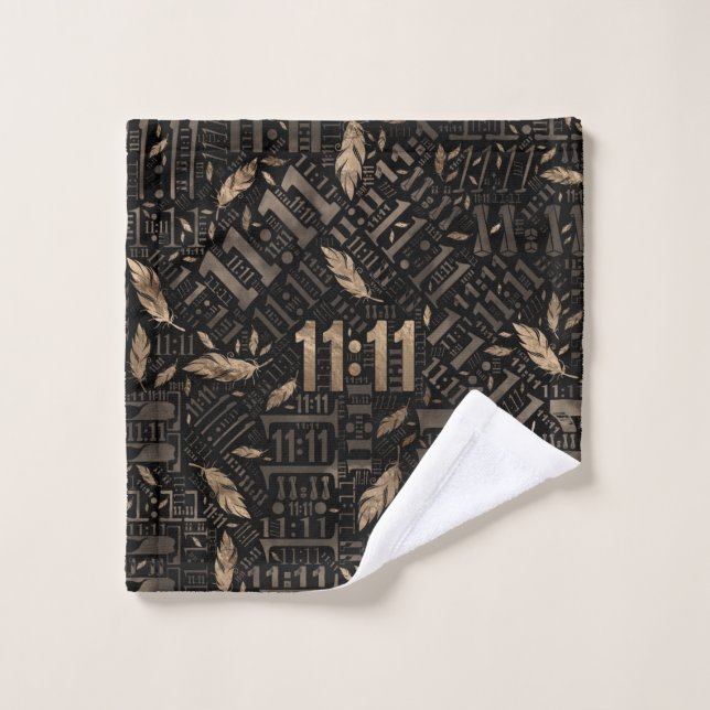 Eleven Eleven Numerology Pattern Angel Feathers #2 Wash Cloth (Wash Cloth)