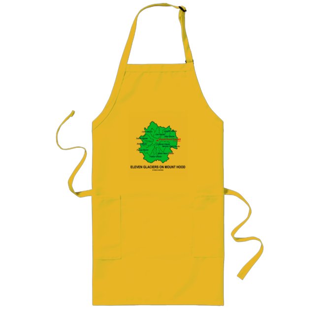 Eleven Glaciers On Mount Hood (Geology Map) Long Apron (Front)