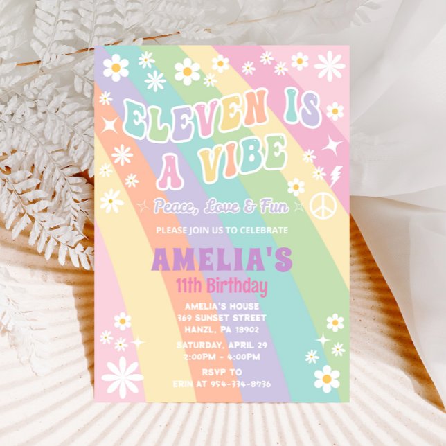 Eleven is a vibe birthday invitation (Creator Uploaded)