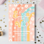 Eleven Is A Vibe Rainbow Daisy 11th Birthday Party Invitation<br><div class="desc">This is a Eleven Is A Vibe Rainbow & Daisies Groovy Retro 11th Birthday Party Invitation!</div>