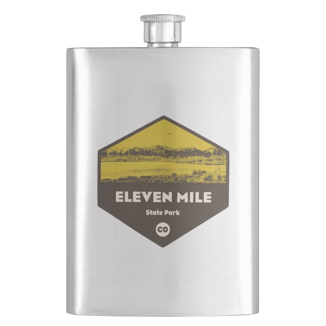 Eleven Mile State Park, Colorado Hip Flask (Front)