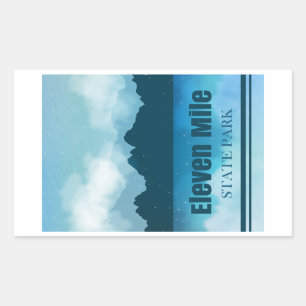 Eleven Mile State Park Colorado Reflection Rectangular Sticker