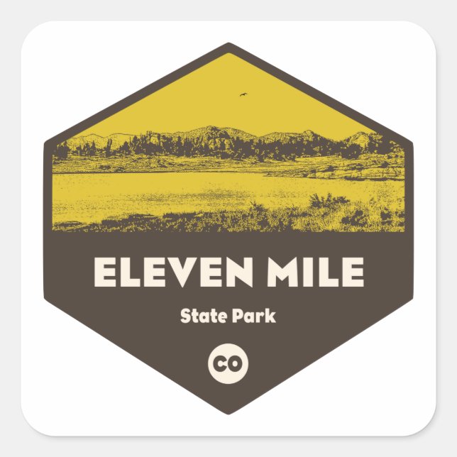 Eleven Mile State Park, Colorado Square Sticker (Front)