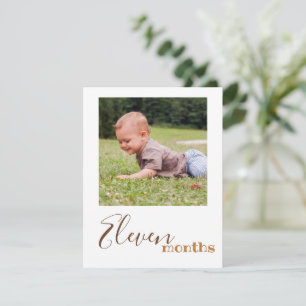 Eleven Month Photo First Birthday Banner Card