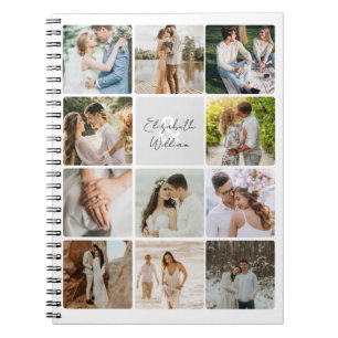 Eleven Photo Collage Simple Newly Weds Family Notebook