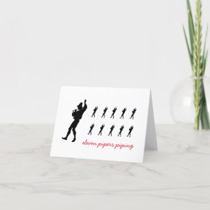 Eleven Pipers Piping Holiday Card