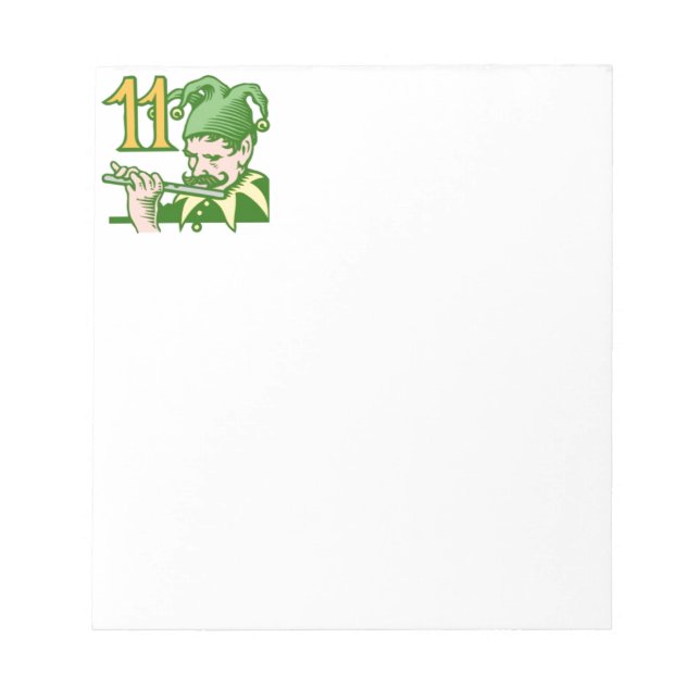 Eleven Pipers Piping Notepad (Front)