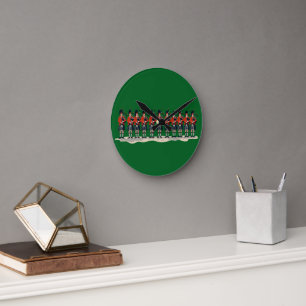 Eleven Pipers The Faithful Apostles Cut-Out 2 Round Clock
