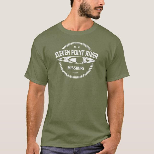 Eleven Point River Missouri Kayaking T-Shirt (Front)