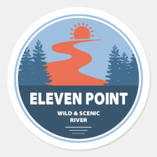 Eleven Point Wild and Scenic River Missouri Classic Round Sticker