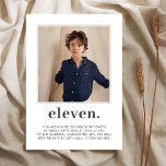 Eleven Square Photo First Birthday Invitation<br><div class="desc">Eleven Square Photo First Birthday Invitation</div>