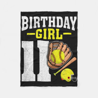 Eleven Years Old Softll Lover 11th Birthday Girls  Fleece Blanket