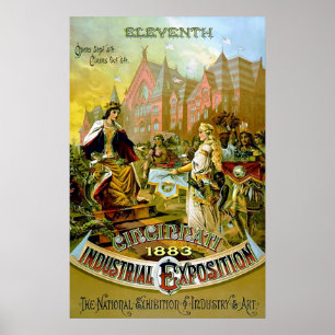 Eleventh Cincinnati Industrial Exposition. Poster
