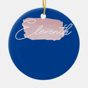 Eleventh Cute High School 11th Grade Teacher Ceramic Tree Decoration