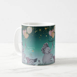 "Eleze Elephant & Polka Hen" Boganhues print Coffee Mug