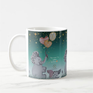 "Eleze Elephant & Polka Hen" Boganhues print Coffee Mug