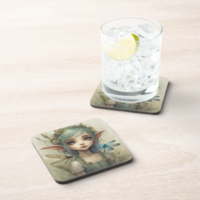 Elf and Dragonfly 4 Coaster (Right Side)