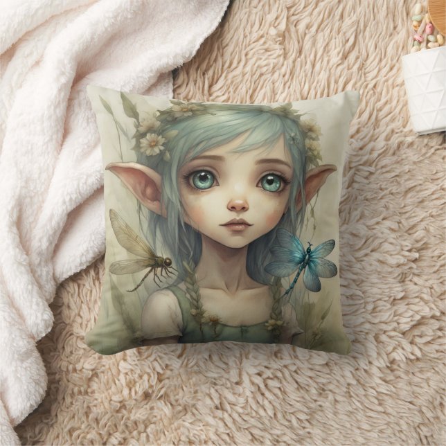 Elf and Dragonfly 4 Cushion (Blanket)