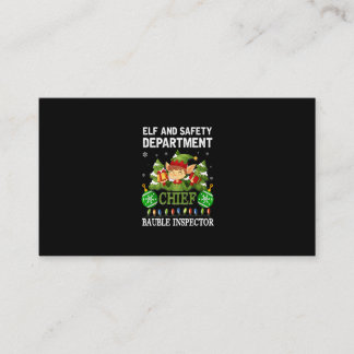 Elf and Safety Chief Bauble Inspector Funny Christ Enclosure Card
