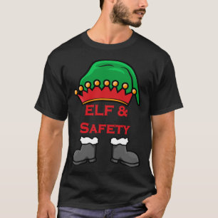 Elf And Safety, Funny Health &amp; Safety Elf Long T-Shirt