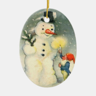 Vintage Elf Christmas Tree Decorations Ornaments Zazzle Co Uk