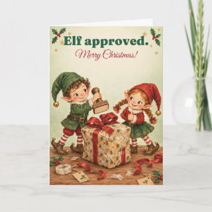 Elf Approved Funny Elves Christmas Card