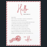 Elf Arrival Letter Hello From your Elf Note<br><div class="desc">Help create a magical Christmas for your child with this personalised letter from your Elf,  direct from the North Pole! Perfect to use as an Elf arrival announcement,  christmas eve box filler or as a separate keepsake.</div>