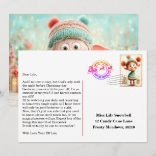 Elf Arrival Letter   North Pole Welcome Message Invitation