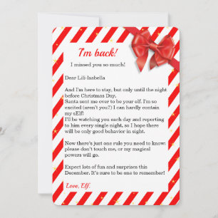 Elf Arrival Letter Special Delivery from North Holiday Card