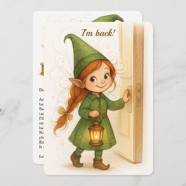 Elf Arrival Letter | Special Delivery from the Nor Holiday Card (Front/Back)