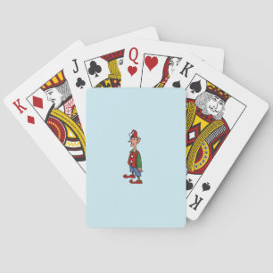 Elf At Attention blue Poker playing cards