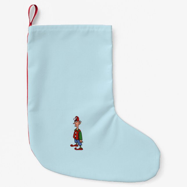 Elf At Attention Christmas stocking small (Front)