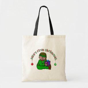 Elf Baby African American 1st Christmas Tote Bag