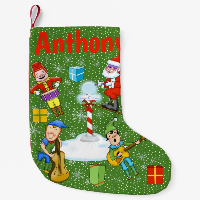 Elf Band Christmas Stocking (Front)