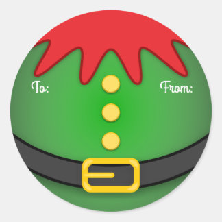 Elf Belly Classic Round Sticker