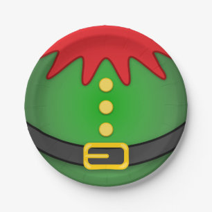 Elf Belly Paper Plate